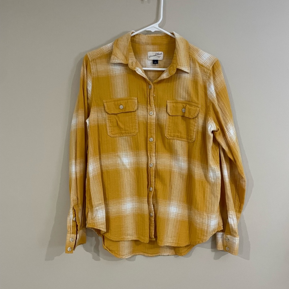 Universal Thread Mustard Plaid Shirt